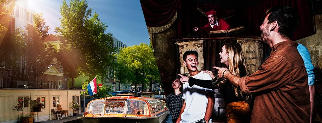Amsterdam Dungeon entrance ticket and one-hour canal cruise