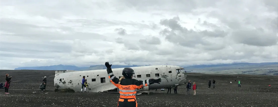 DC-3 plane wreck and black sand beach ATV adventure