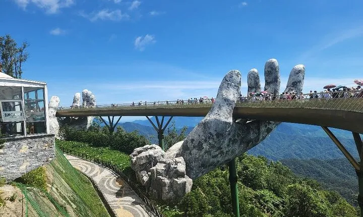 Golden Bridge-Monkey mountain-Dragon Bridge -Marble Mountain Fullday PrivateTour
