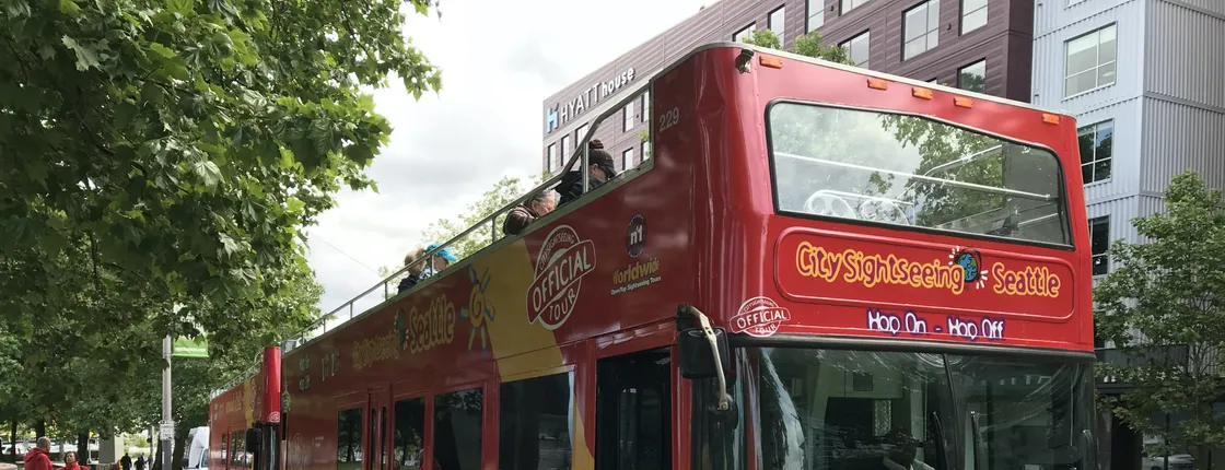 City Sightseeing hop-on hop-off bus tour of Seattle