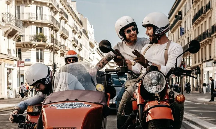 Paris Vintage Private & Bespoke Tour on a Sidecar Motorcycle