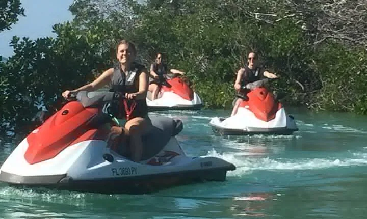 1.5 Hour (20 miles) Waverunner Tour. See Mangrove Tunnels, 20 Islands & SandBar