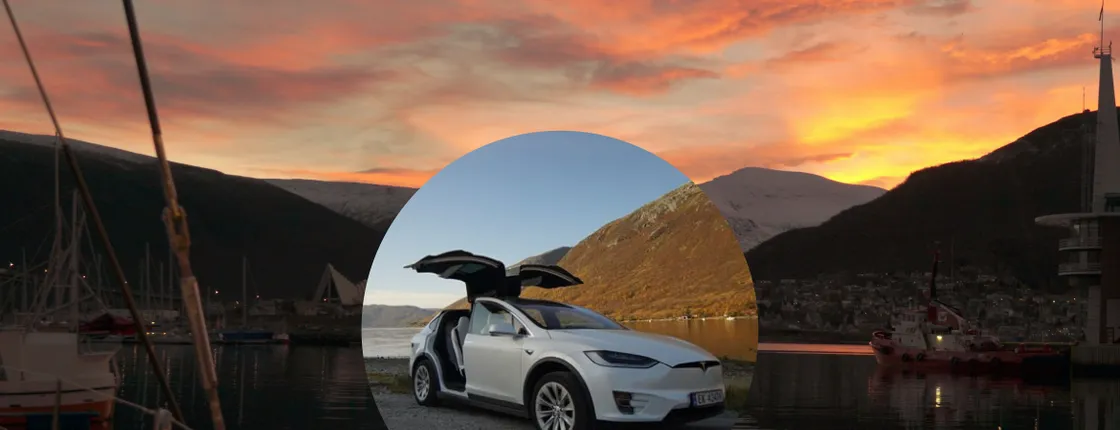 Private Tromsø sightseeing tour in a TeslaX electric car