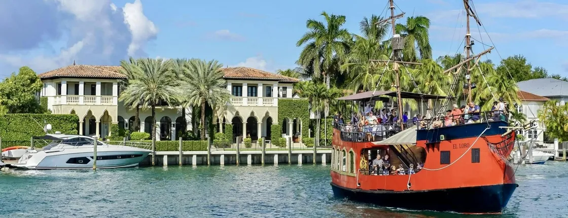 Pirate adventure on a sightseeing boat tour in Miami
