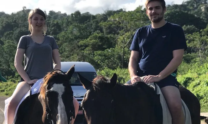 Blue hole waterfalls + horseback riding from Montego bay