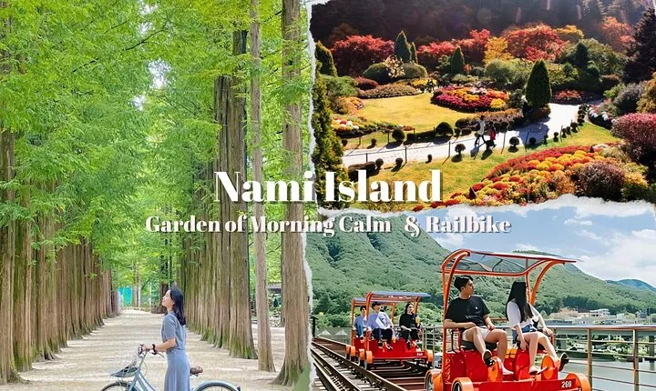 Nami Island & Garden of Morning Calm & Gangchon Railbike Tour