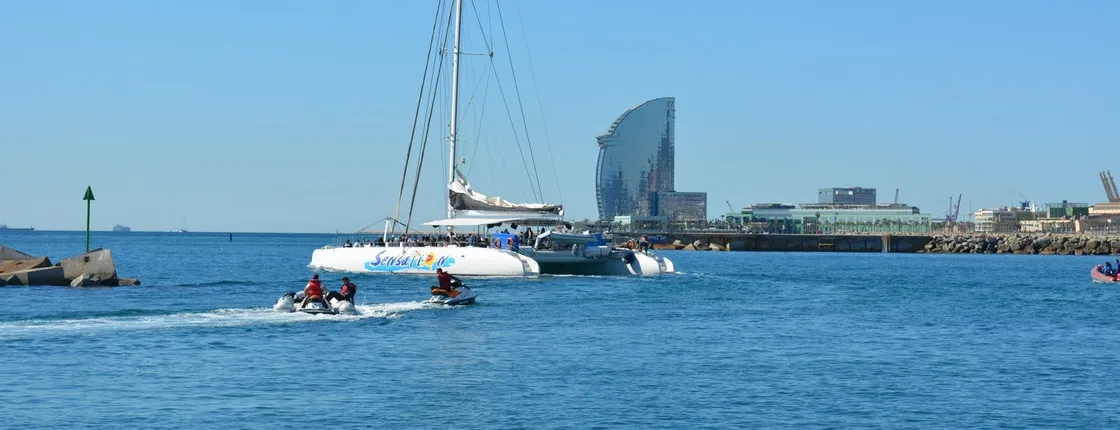 Catamaran cruise with BBQ for groups in Barcelona