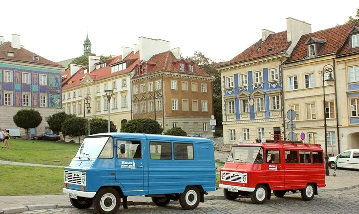 Must-do sites in Warsaw: retro car private tour with hotel pickup