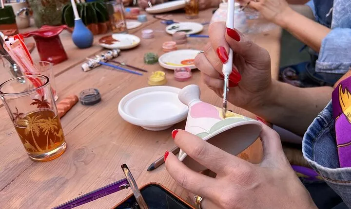 Lamsaty Ceramic painting class, Marrakech