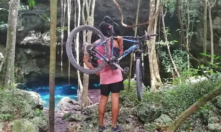 Biking Into A Hidden Jungle Cenote