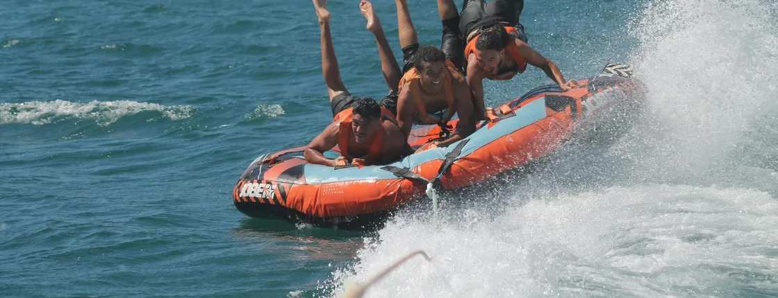 Crazy cookie boat experience in Armação de Pêra