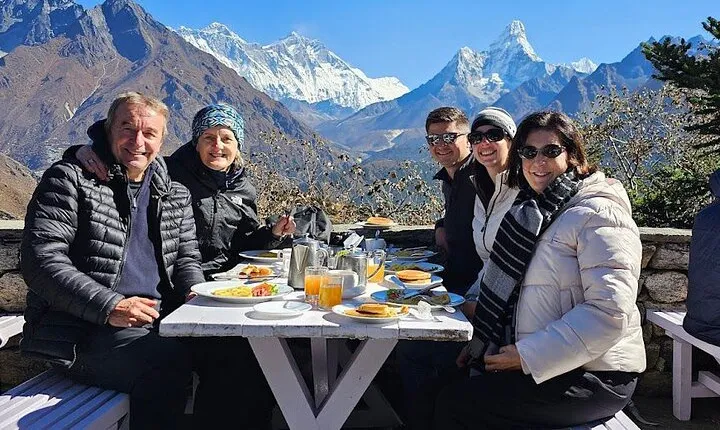 Everest Base Camp Helicopter Tour landing at Everest View Hotel