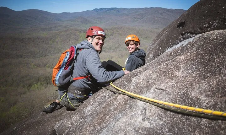Beautiful Half-Day Multi-pitch Climbing in Western North Carolina