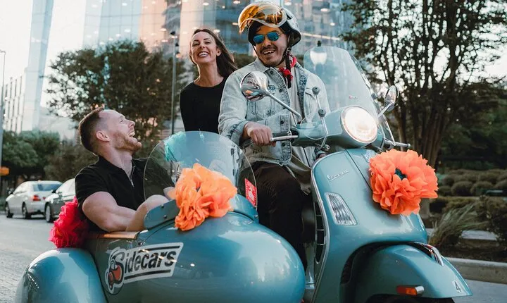 VESPA SiDECAR Tour in San Antonio with Tacos