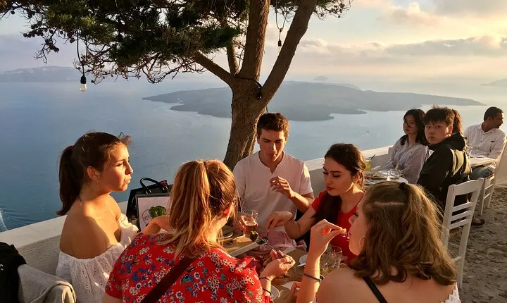 Santorini Sunset Walking Tour inc. tastings and 5 drinks