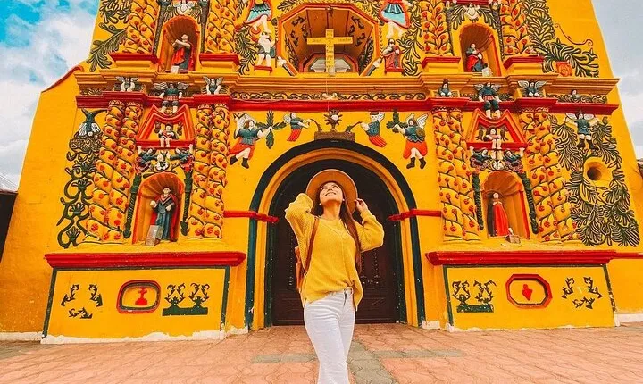 Iconic Yellow Church + Mayan Market + Small Town: Cultural Tour
