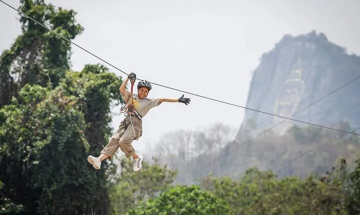 Pattaya Zipline Adventure with Buddha Mountain View