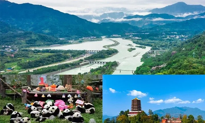 Dujiangyan irrigation+Mt. Qingcheng or Panda Park Day Tour
