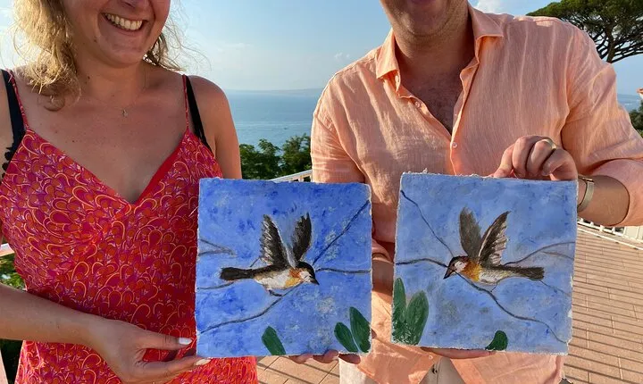 Workshop Fresco Painting & Aperitivo Seaview in Sorrento coast