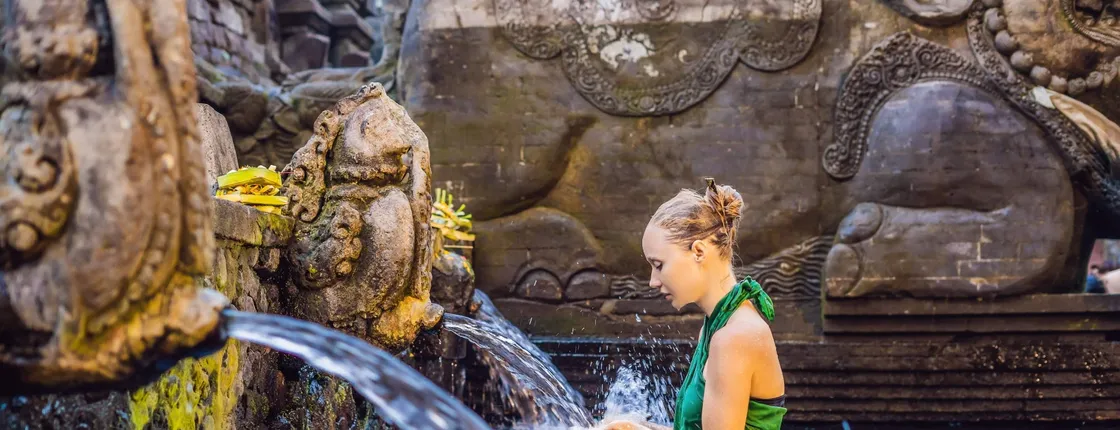 Monkey Forest, waterfall, rice terrace jungle swing private tour