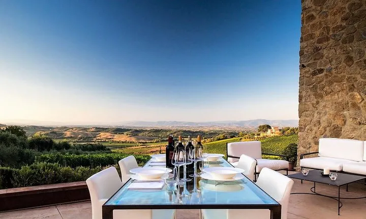 Lunch at the winery with Vino Nobile di Montepulciano