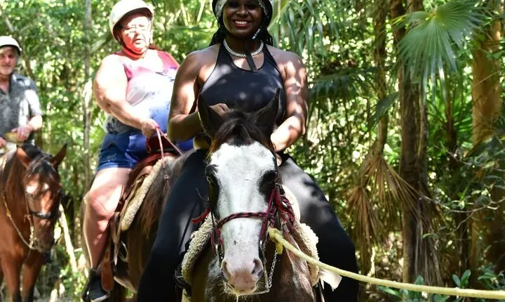 Complete Shared ATV Tour Horse Zip Lines Cenote and Lunch