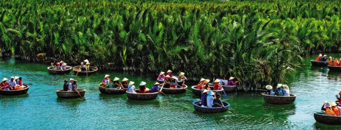 Cooking class with market tour and coconut forest basket boat ride