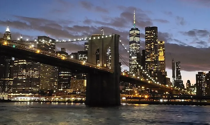 NYC Skyline lights Happy Hour and Cash Bar
