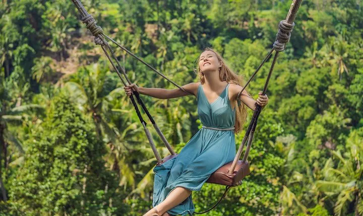 Ubud White Water Rafting, Rice Terrace and Jungle Swing