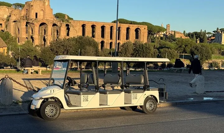 3H Churches and Food Experience on Golf Cart in Rome