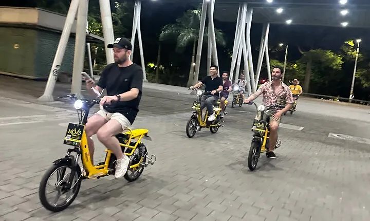 Medellin Night E-Bike Tour with Gourmet Dinner Included