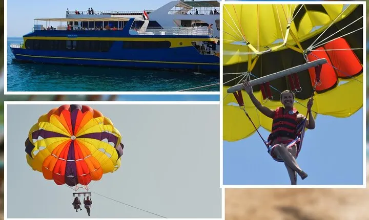 Conquest Semi-Submarine Snorkeling & Parasailing Trip - Hurghada