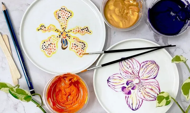 Paint Beautiful Orchids on Your Ornamental Ceramic Dish
