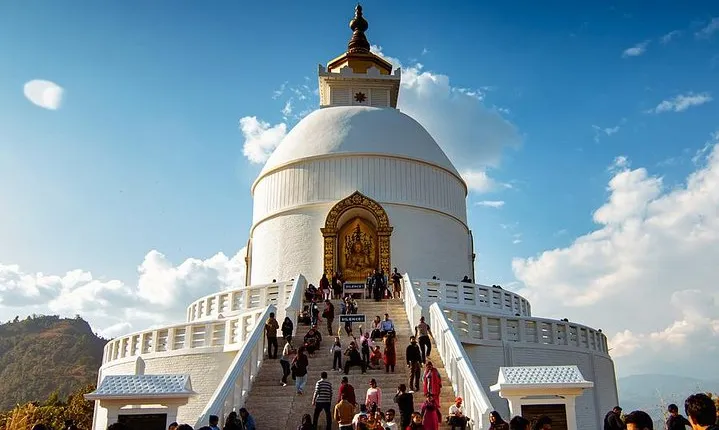 The World Peace Pagoda in Pokhara