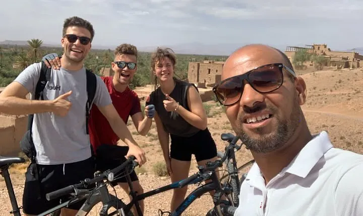 Private half-day mountain bike tour discover Palmeraie Skoura