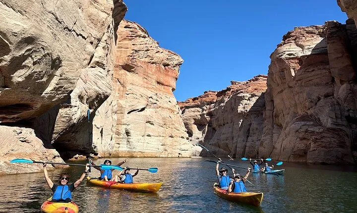 Kayak Antelope Canyon and hike, at Lake Powell
