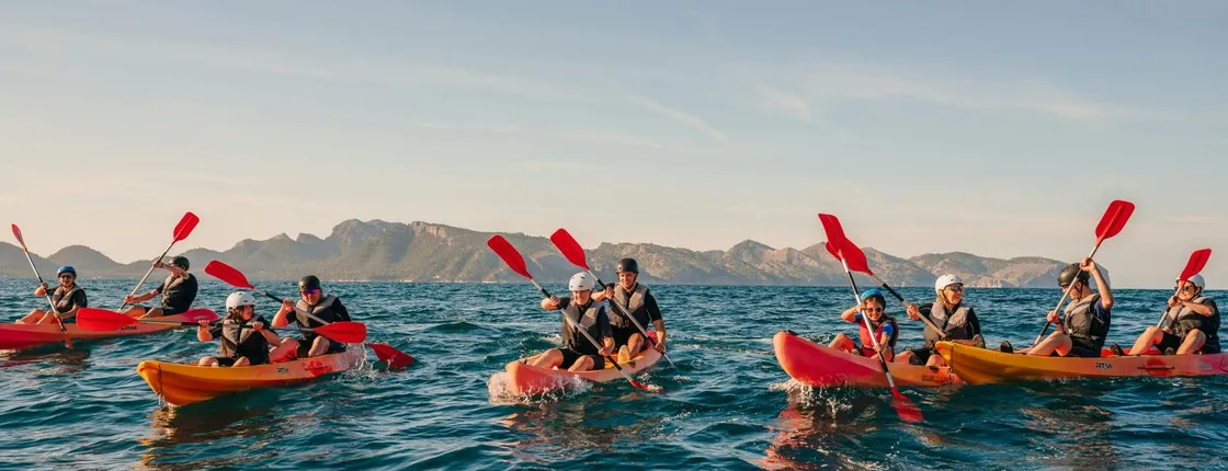 Mallorca multi adventure with kayak, cliff jumping, snorkel and more
