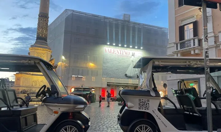 Twilight Magic: Private Golf Cart Tour of Rome with Aperitivo