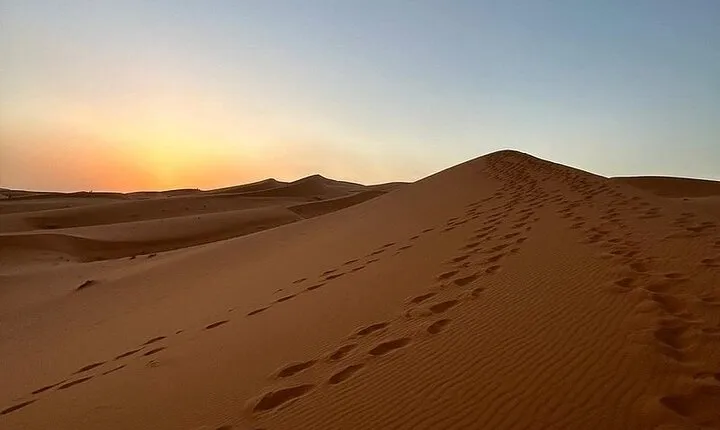 Sunset By Camels In Merzouga Desert A Trip From Errachidia 