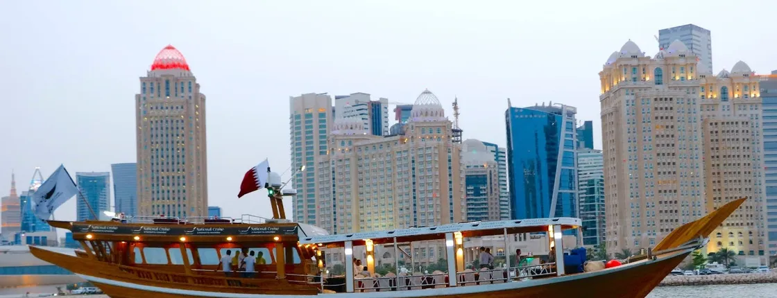 Doha sightseeing cruise onboard an Arabic dhow boat