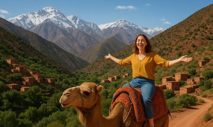 Marrakech: Atlas Mountains 4 Valleys, Waterfalls and Camel Ride