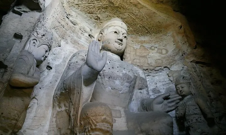 Beijing -datong by round way bullet trains Yungang grottoes tour