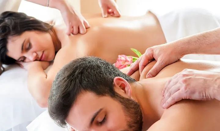 couple massage & volcano mud body wrap