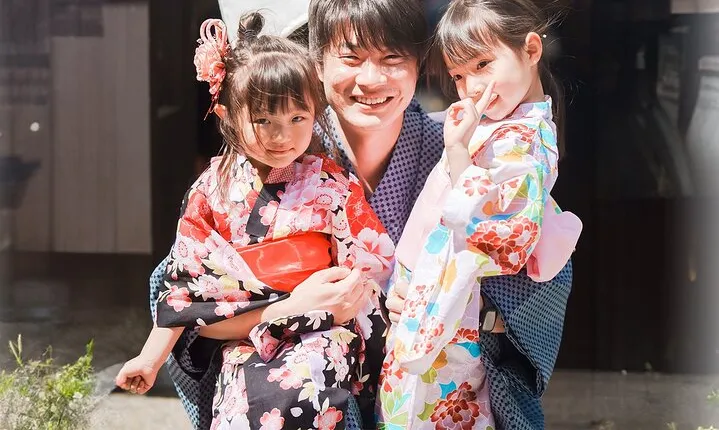 Kyoto Kimono Rental mimosa for Families