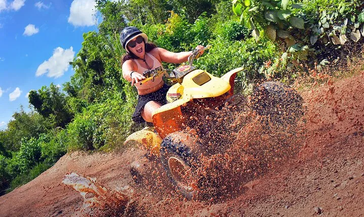 ATV, Zipline & Cenote Adventure & Glass Boat Sightseeing Combo