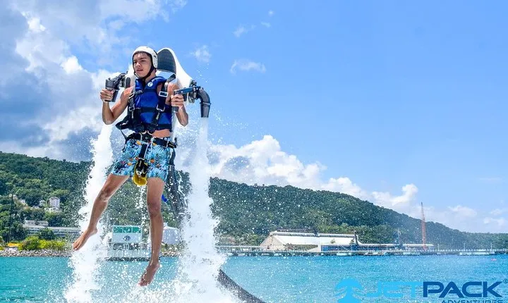 Super adrenaline Jetpack water activity in Cancun!