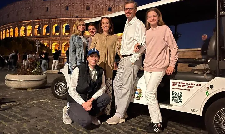 Rome 2 hour Golf Cart night tour with Hotel Pickup
