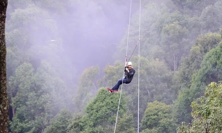 Extream Zipline @ Kingkong Smile and Dip in Hot Spring