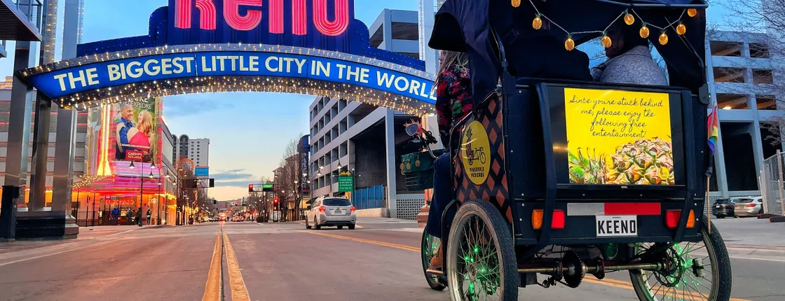 Downtown Reno mural pedicab tour