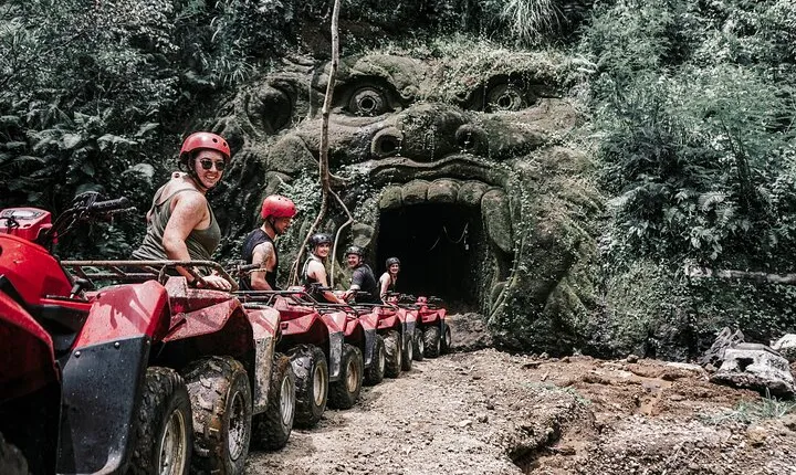 Ubud or Gorila Face Cave ATV quad Bike with infinity pool
